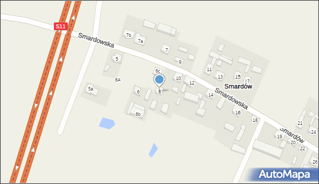 Smardów, Smardów, 8, mapa Smardów