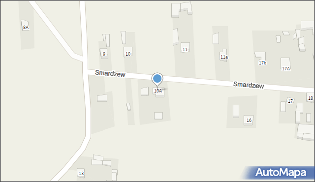 Smardzew, Smardzew, 10A, mapa Smardzew