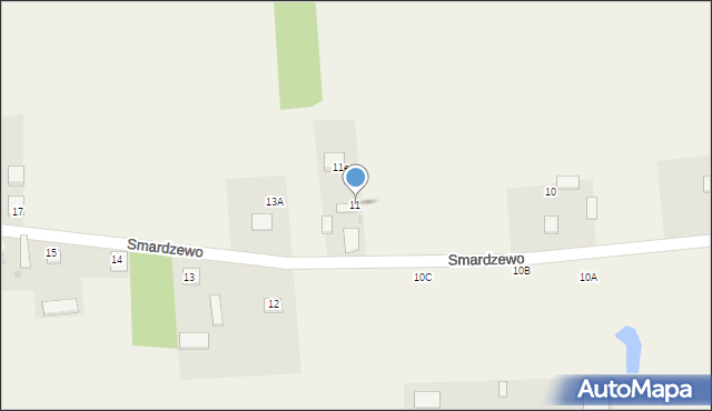 Smardzewo, Smardzewo, 11, mapa Smardzewo