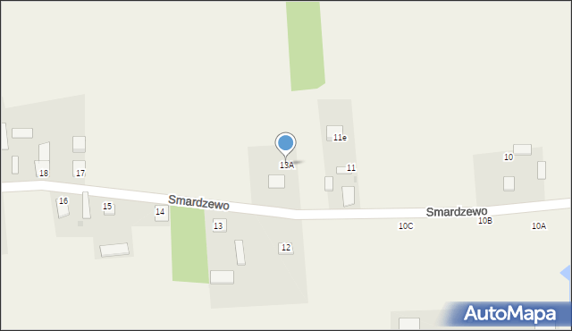 Smardzewo, Smardzewo, 13A, mapa Smardzewo