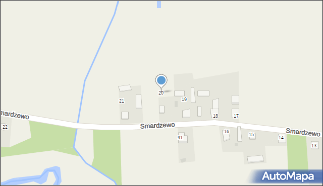 Smardzewo, Smardzewo, 20, mapa Smardzewo