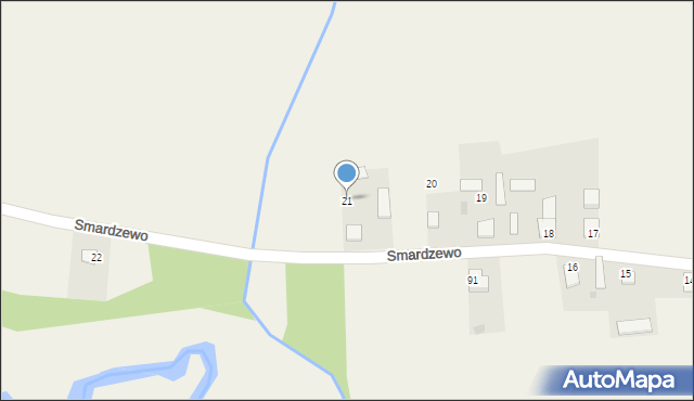 Smardzewo, Smardzewo, 21, mapa Smardzewo