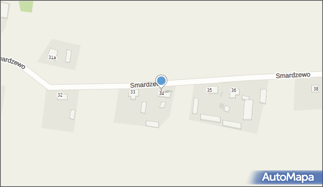 Smardzewo, Smardzewo, 34, mapa Smardzewo