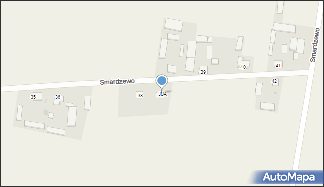 Smardzewo, Smardzewo, 38A, mapa Smardzewo