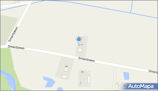 Smardzewo, Smardzewo, 71, mapa Smardzewo