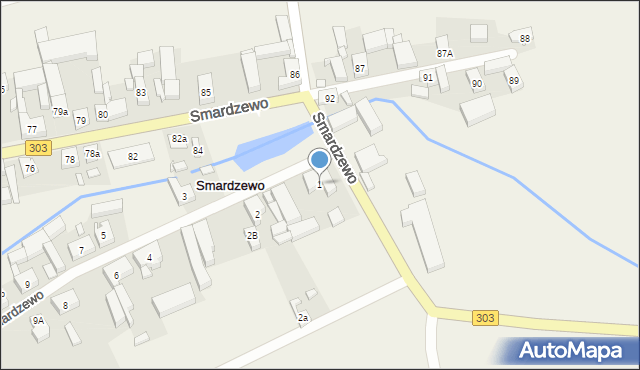 Smardzewo, Smardzewo, 1, mapa Smardzewo