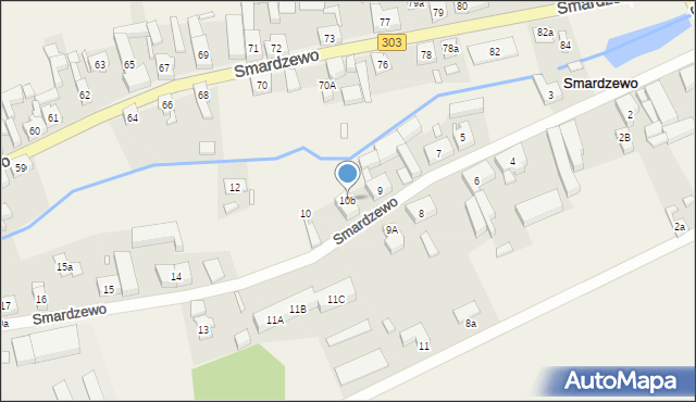 Smardzewo, Smardzewo, 10b, mapa Smardzewo