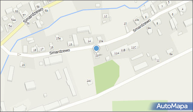 Smardzewo, Smardzewo, 13, mapa Smardzewo