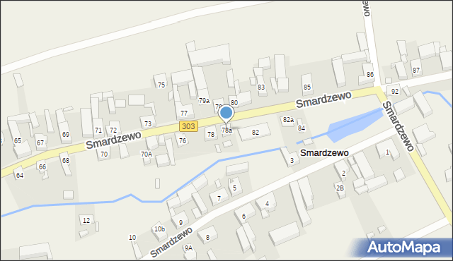 Smardzewo, Smardzewo, 78a, mapa Smardzewo