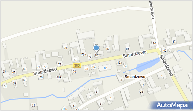 Smardzewo, Smardzewo, 80, mapa Smardzewo