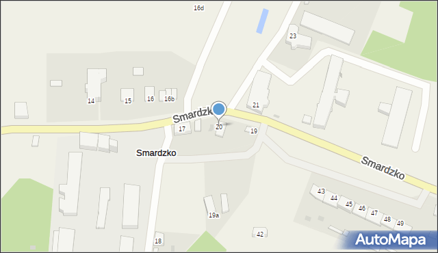 Smardzko, Smardzko, 20, mapa Smardzko