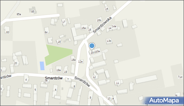 Smardzów, Smardzów, 13, mapa Smardzów