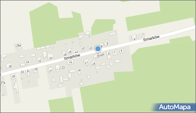 Smarków, Smarków, 13, mapa Smarków