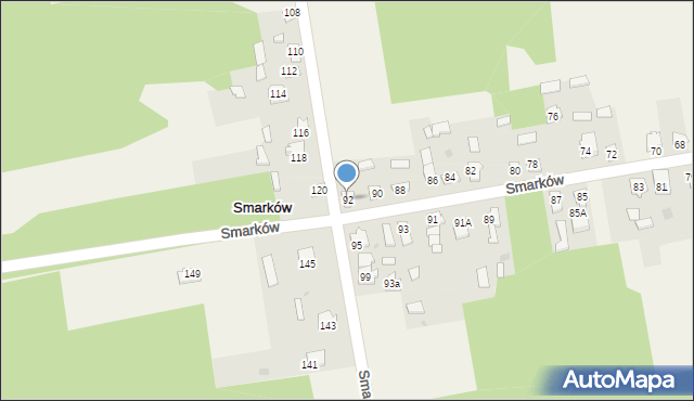 Smarków, Smarków, 92, mapa Smarków