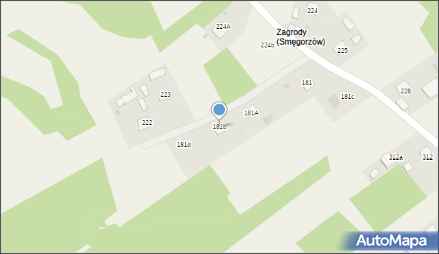 Smęgorzów, Smęgorzów, 181b, mapa Smęgorzów