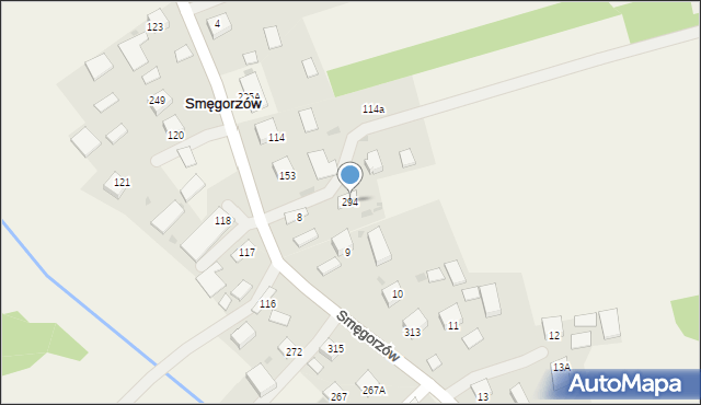 Smęgorzów, Smęgorzów, 294, mapa Smęgorzów