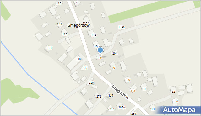 Smęgorzów, Smęgorzów, 8, mapa Smęgorzów