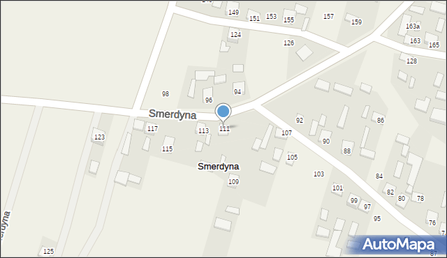 Smerdyna, Smerdyna, 111, mapa Smerdyna