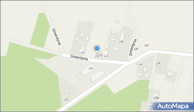Smerdyna, Smerdyna, 112, mapa Smerdyna
