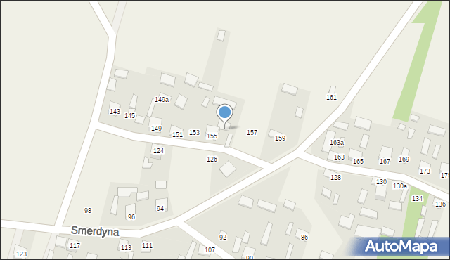 Smerdyna, Smerdyna, 155A, mapa Smerdyna