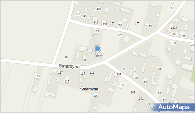 Smerdyna, Smerdyna, 94, mapa Smerdyna