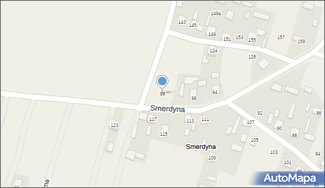 Smerdyna, Smerdyna, 98, mapa Smerdyna