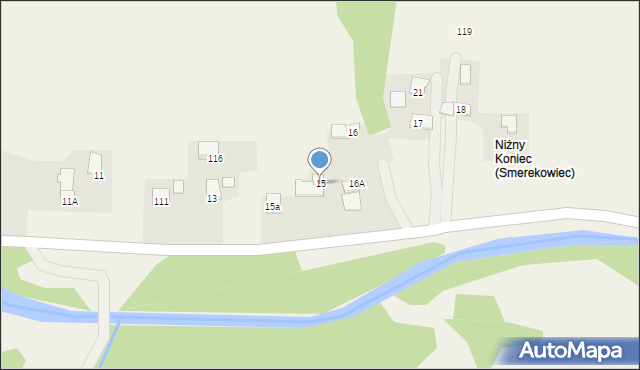 Smerekowiec, Smerekowiec, 15, mapa Smerekowiec