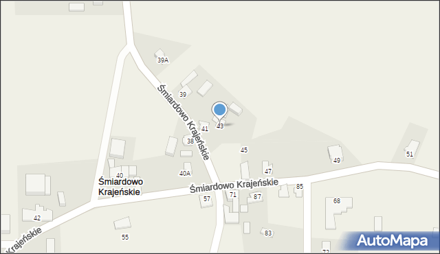 Śmiardowo Krajeńskie, Śmiardowo Krajeńskie, 43, mapa Śmiardowo Krajeńskie