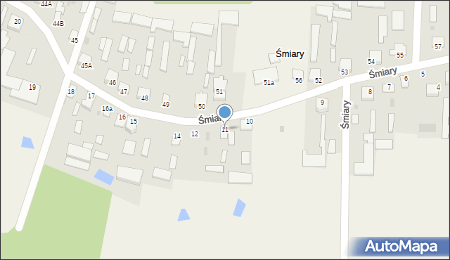 Śmiary, Śmiary, 11, mapa Śmiary