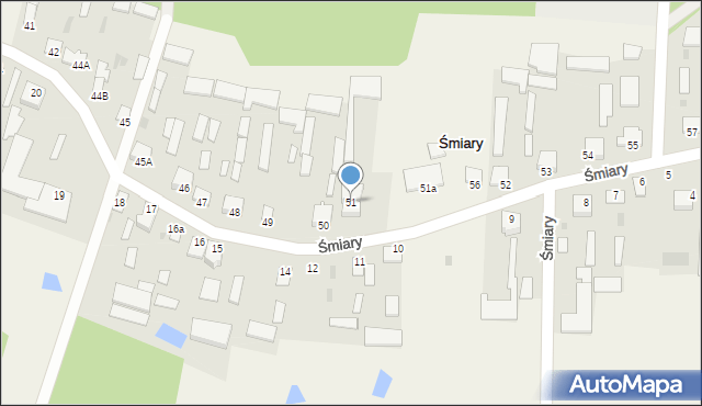 Śmiary, Śmiary, 51, mapa Śmiary