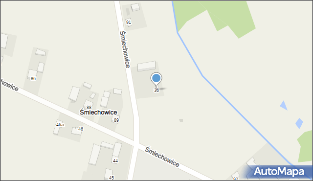 Śmiechowice, Śmiechowice, 36, mapa Śmiechowice