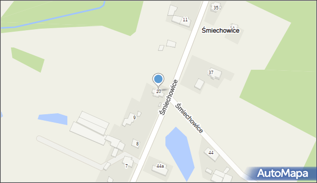 Śmiechowice, Śmiechowice, 10, mapa Śmiechowice