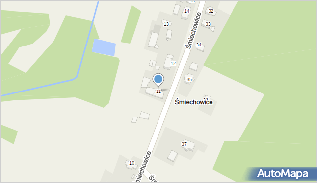 Śmiechowice, Śmiechowice, 11, mapa Śmiechowice