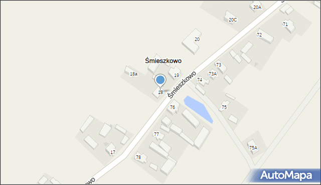 Śmieszkowo, Śmieszkowo, 18, mapa Śmieszkowo