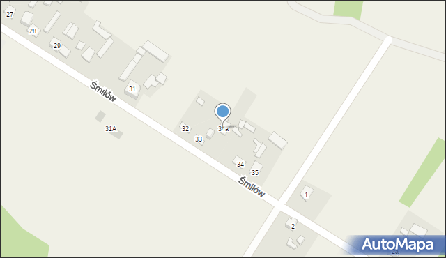 Śmiłów, Śmiłów, 34a, mapa Śmiłów