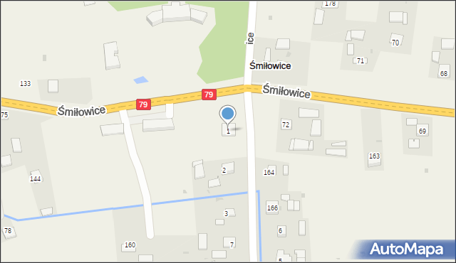 Śmiłowice, Śmiłowice, 1, mapa Śmiłowice