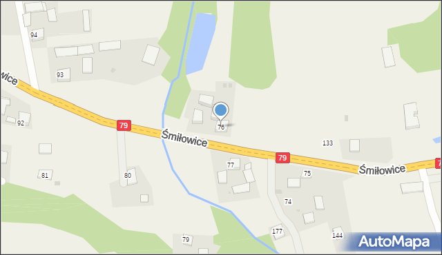 Śmiłowice, Śmiłowice, 76, mapa Śmiłowice