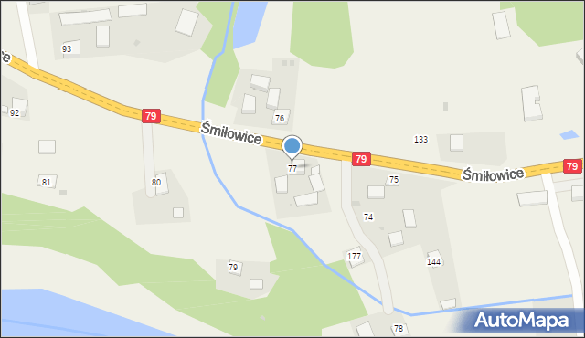 Śmiłowice, Śmiłowice, 77, mapa Śmiłowice