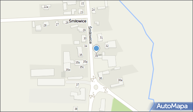 Śmiłowice, Śmiłowice, 33, mapa Śmiłowice