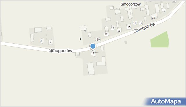 Smogorzów, Smogorzów, 11, mapa Smogorzów