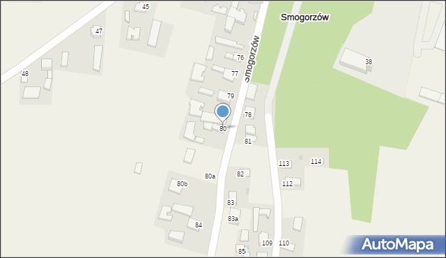 Smogorzów, Smogorzów, 80, mapa Smogorzów