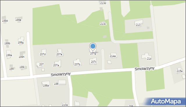 Smolarzyny, Smolarzyny, 207g, mapa Smolarzyny