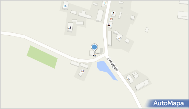 Smolęcin, Smolęcin, 20, mapa Smolęcin