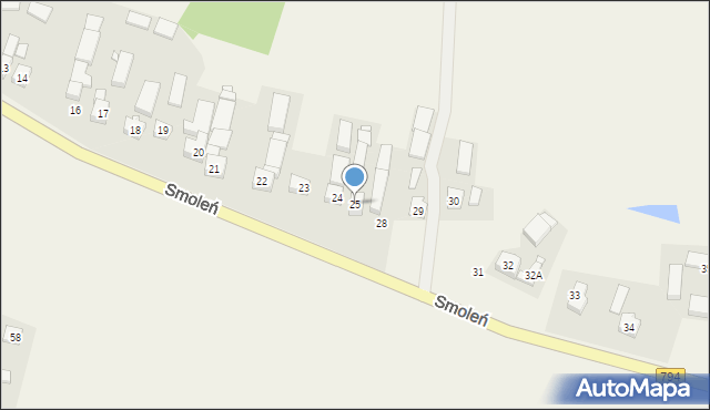 Smoleń, Smoleń, 25, mapa Smoleń