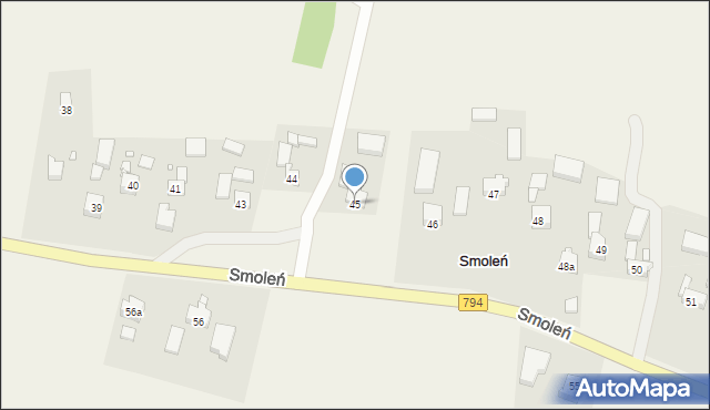 Smoleń, Smoleń, 45, mapa Smoleń