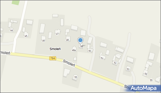 Smoleń, Smoleń, 51A, mapa Smoleń