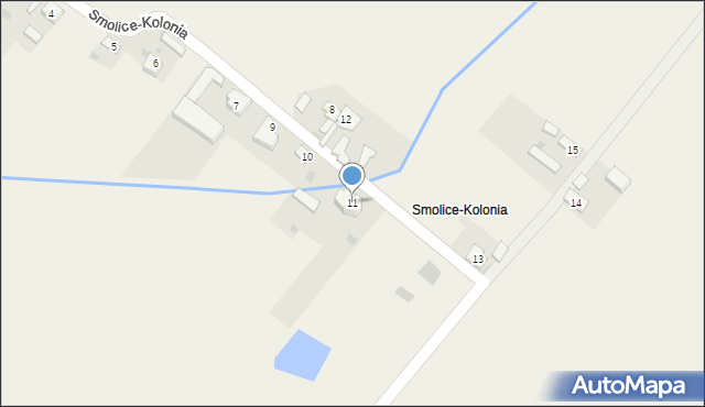 Smolice, Smolice-Kolonia, 11, mapa Smolice