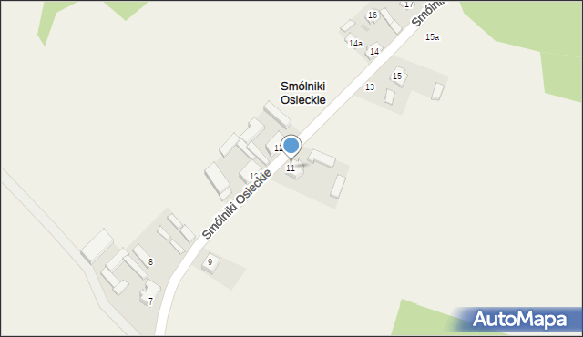 Smólniki Osieckie, Smólniki Osieckie, 11, mapa Smólniki Osieckie