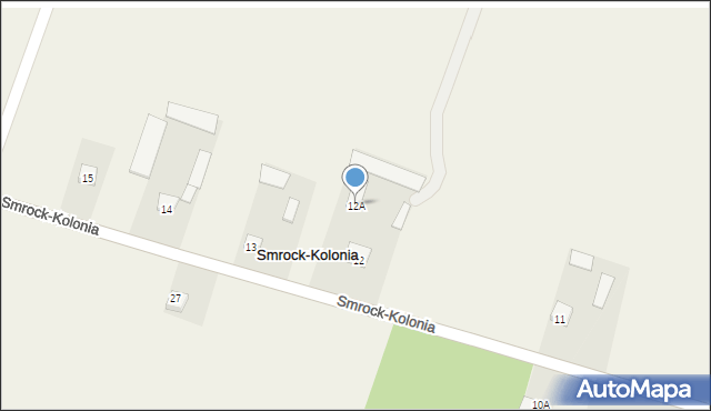 Smrock-Kolonia, Smrock-Kolonia, 12A, mapa Smrock-Kolonia