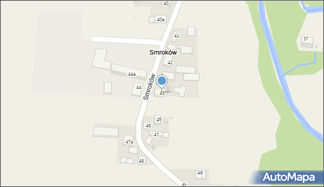 Smroków, Smroków, 43, mapa Smroków